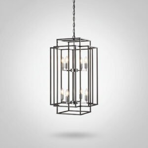 8 Light Lantern Chandelier Ceiling Light Fixture for Entryway Hallway Kitchen Island Living Room Dining Room