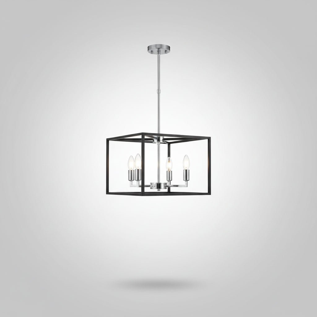 8 Light Lantern Chandelier Ceiling Light Fixture for Entryway Hallway Kitchen Island Living Room Dining Room - Image 2