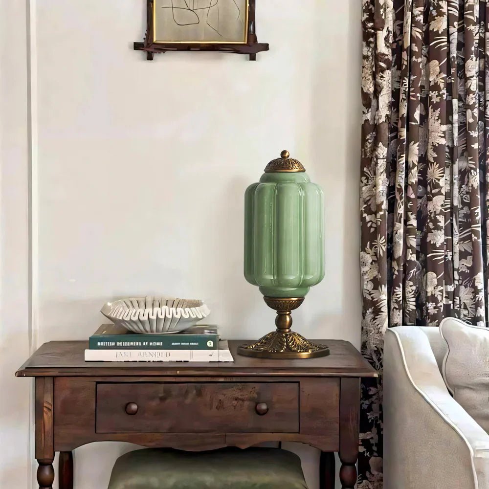 French Retro Cream Textured Glass Table Lamp for Bedroom Living Room Bedside Office - Image 26