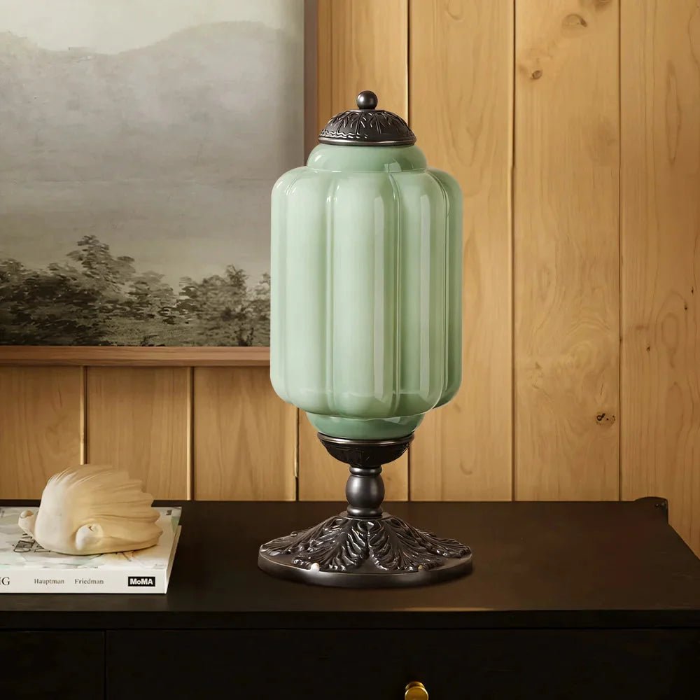 French Retro Cream Textured Glass Table Lamp for Bedroom Living Room Bedside Office - Image 28