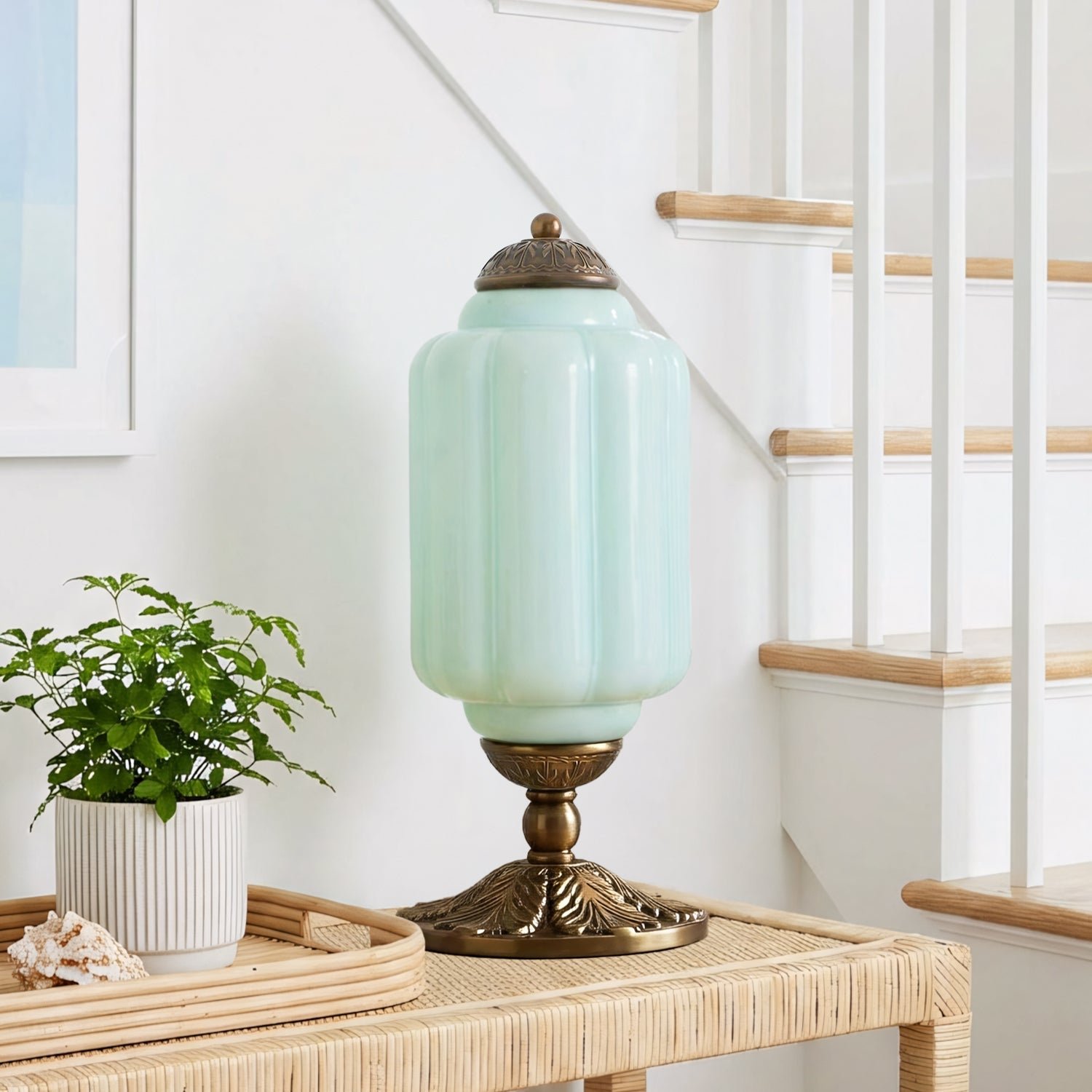 French Retro Cream Textured Glass Table Lamp for Bedroom Living Room Bedside Office - Image 40