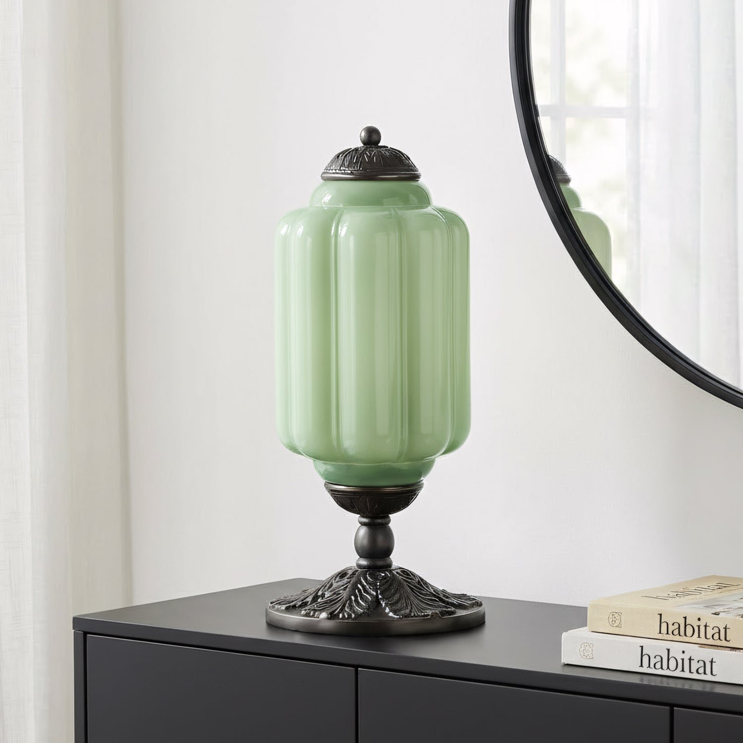 French Retro Cream Textured Glass Table Lamp for Bedroom Living Room Bedside Office - Image 42