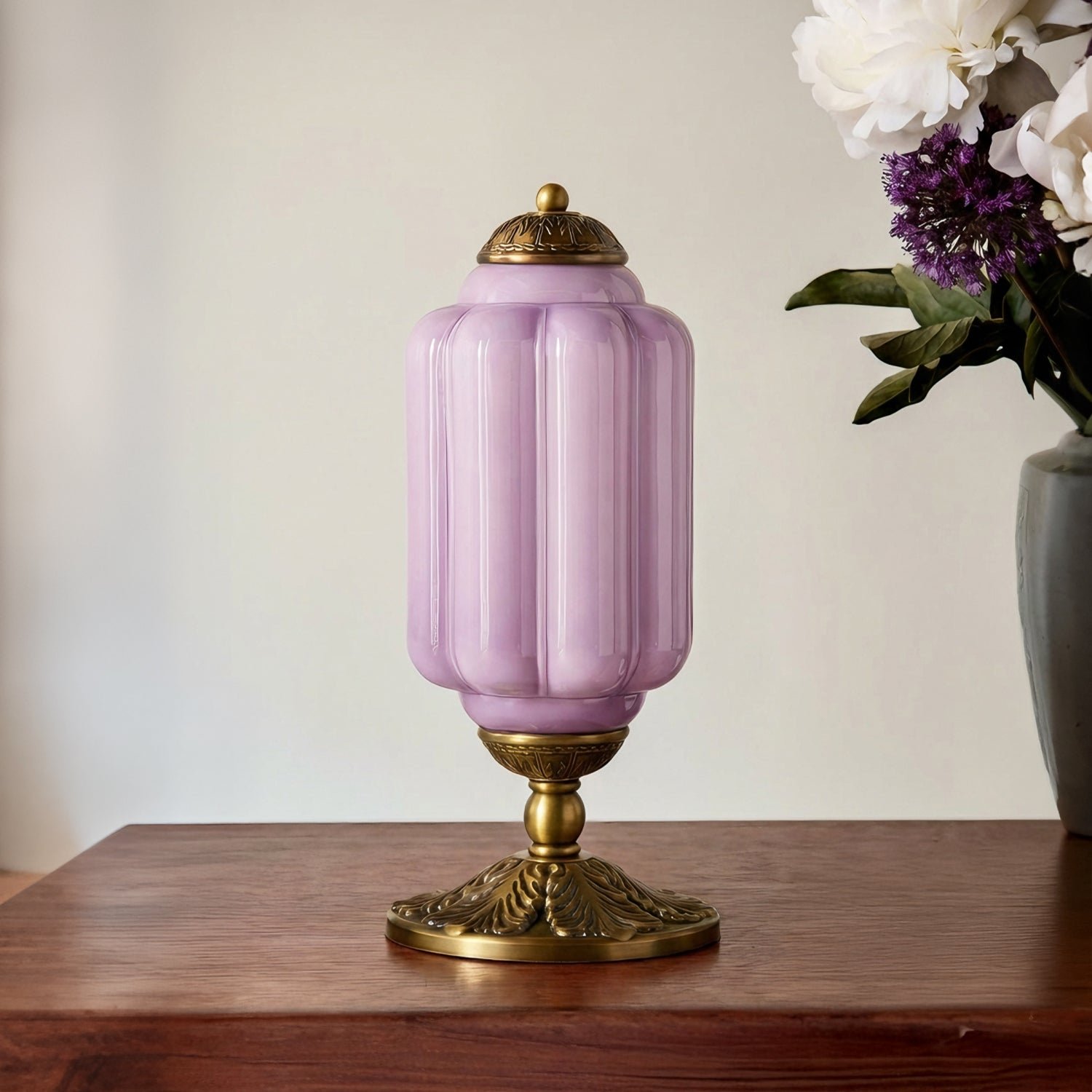 French Retro Cream Textured Glass Table Lamp for Bedroom Living Room Bedside Office - Image 43