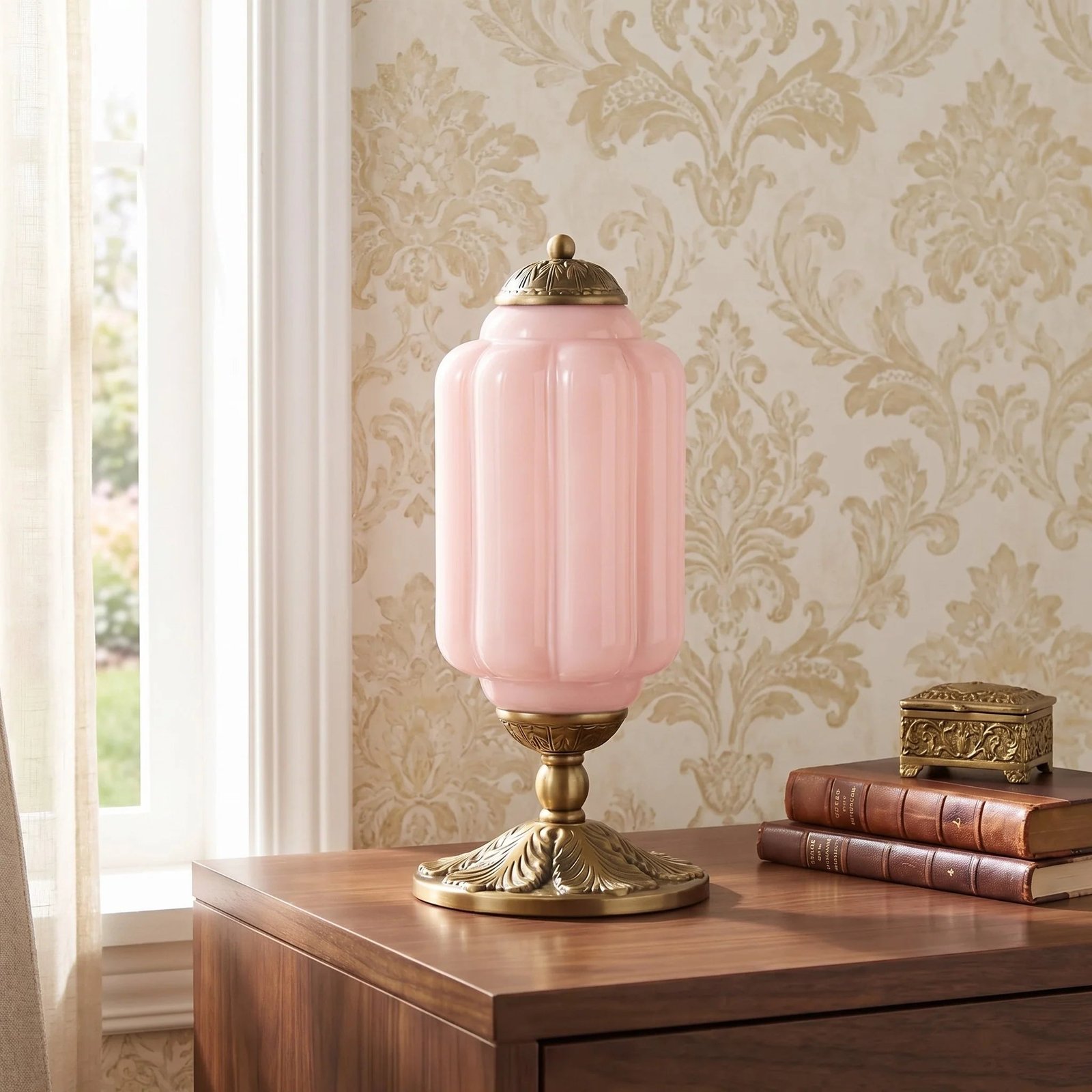 French Retro Cream Textured Glass Table Lamp for Bedroom Living Room Bedside Office - Image 52
