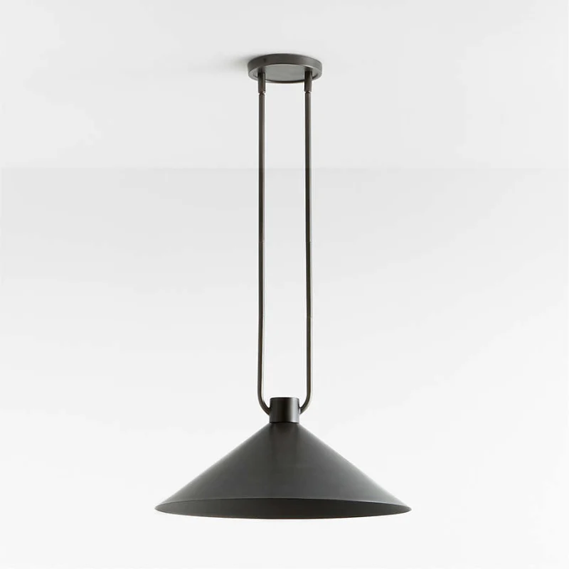 Industrial Metal Cone Pendant Light with Antique Bronze Finish for Kitchen Dining Room Island - Image 19