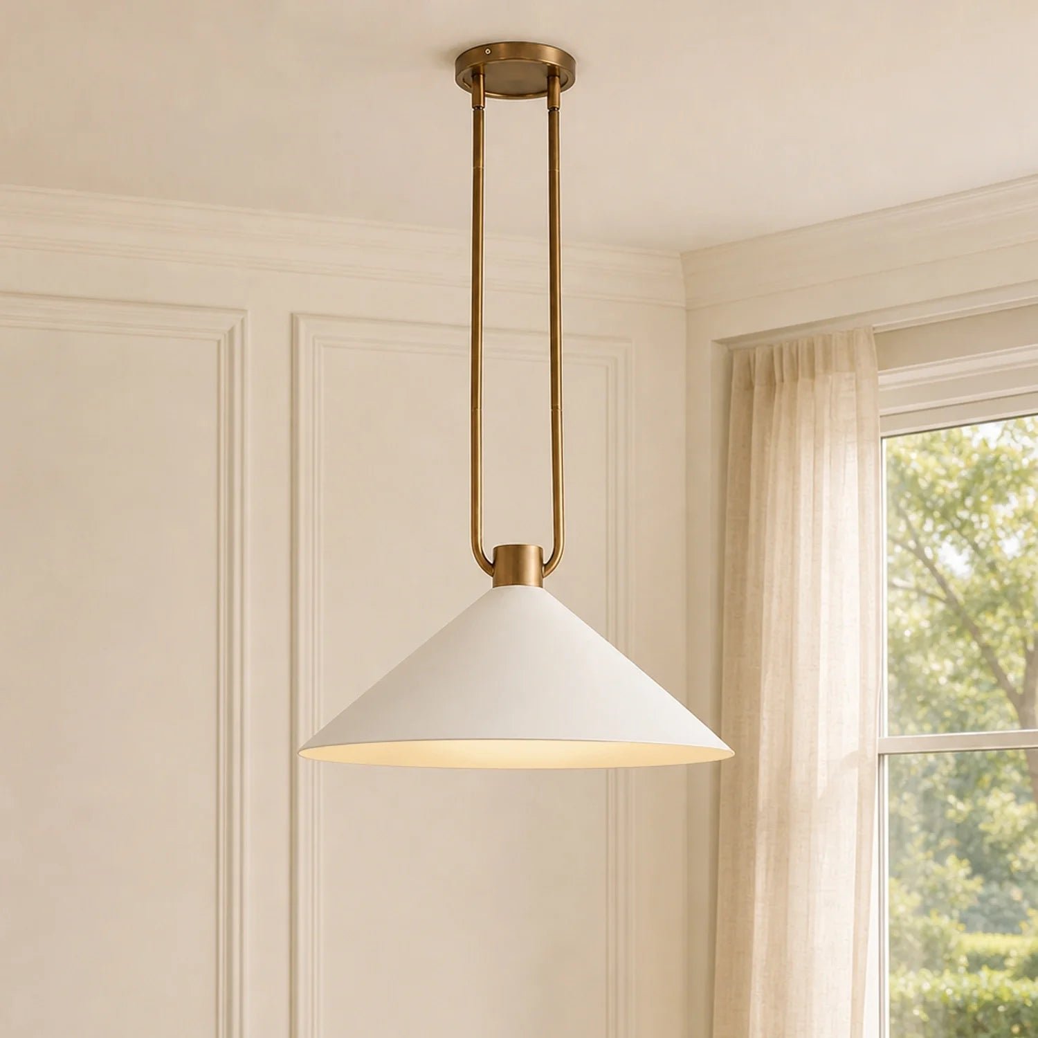 Industrial Metal Cone Pendant Light with Antique Bronze Finish for Kitchen Dining Room Island - Image 3