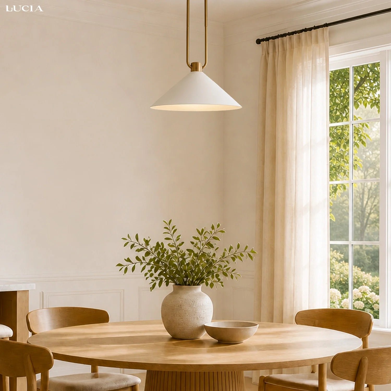 Industrial Metal Cone Pendant Light with Antique Bronze Finish for Kitchen Dining Room Island - Image 4