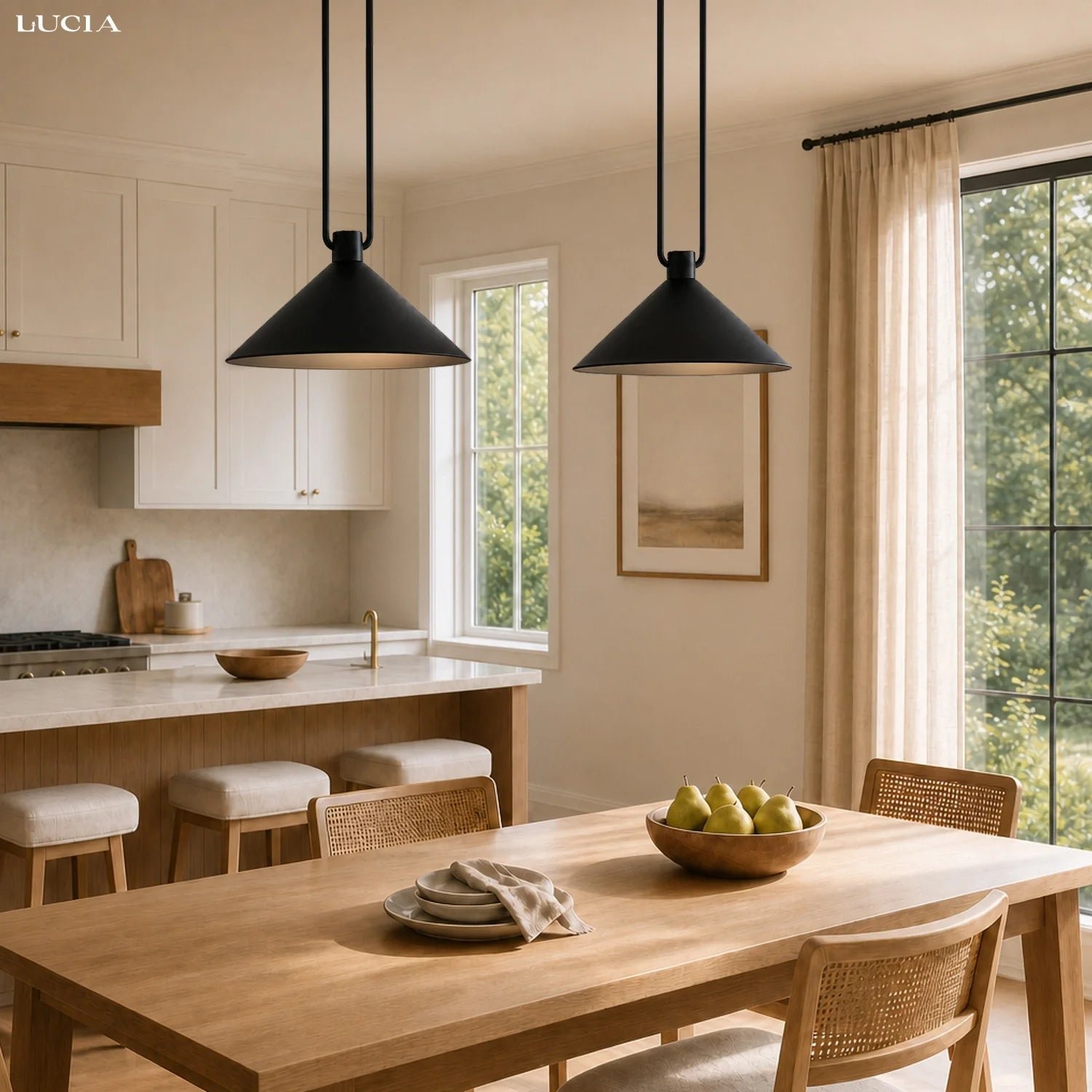 Industrial Metal Cone Pendant Light with Antique Bronze Finish for Kitchen Dining Room Island - Image 6