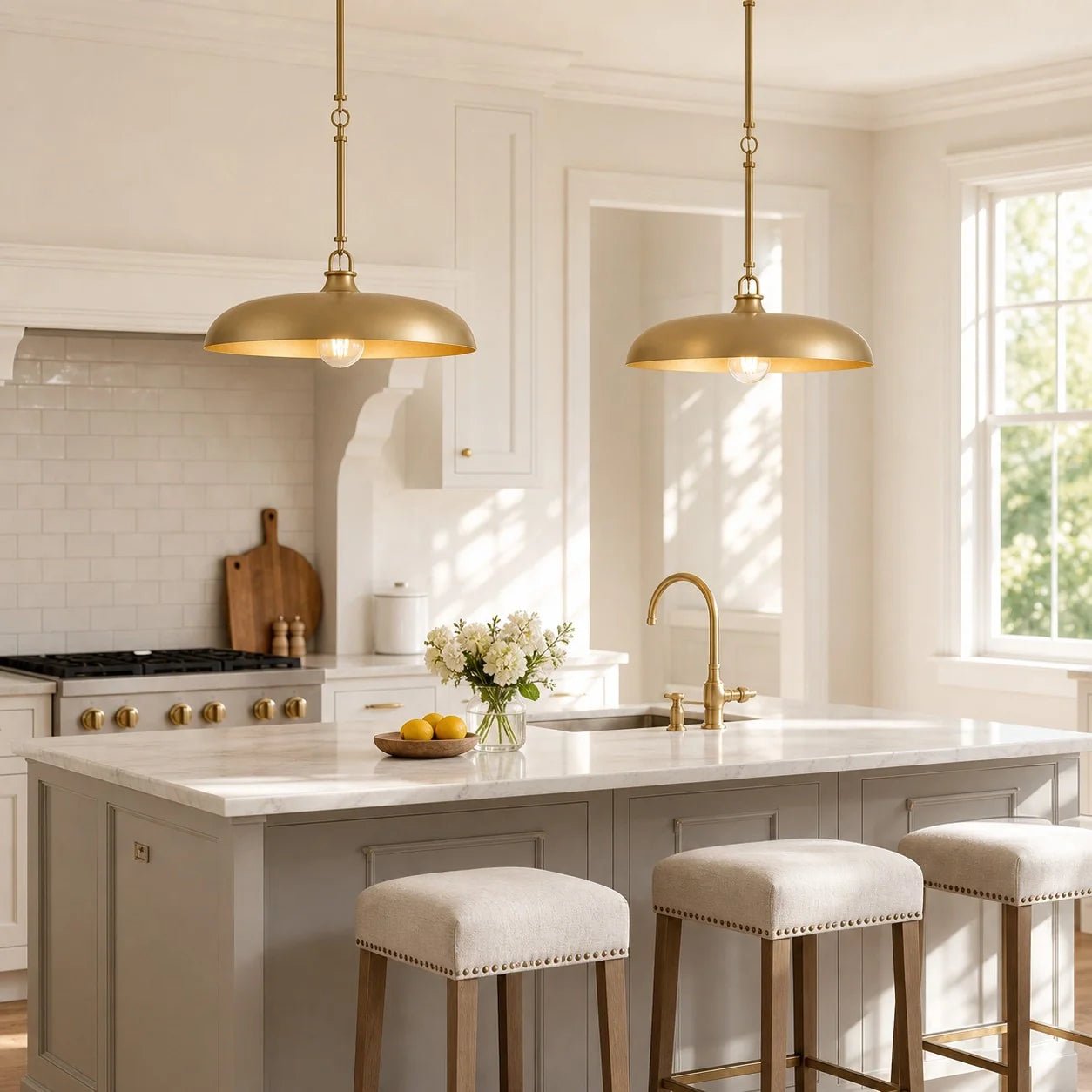 Modern Industrial Disc Metal Pendant Light for Kitchen Island Dining Room Café - Image 9