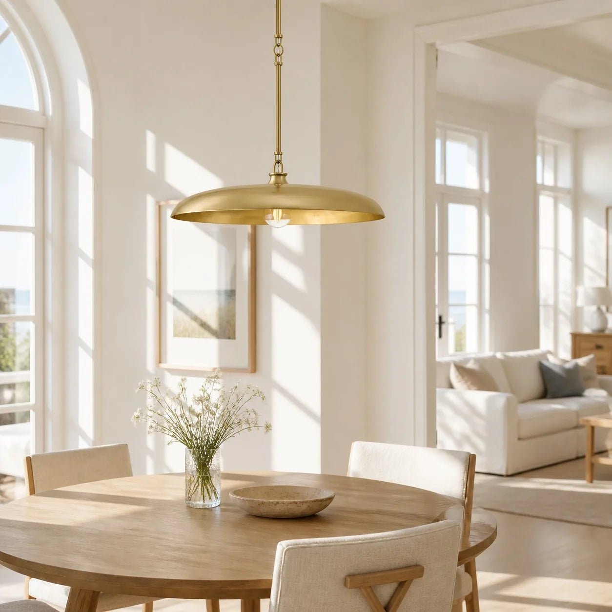 Modern Industrial Disc Metal Pendant Light for Kitchen Island Dining Room Café - Image 12