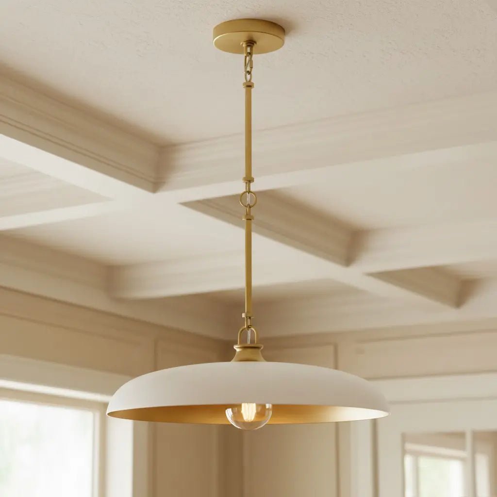Modern Industrial Disc Metal Pendant Light for Kitchen Island Dining Room Café - Image 13