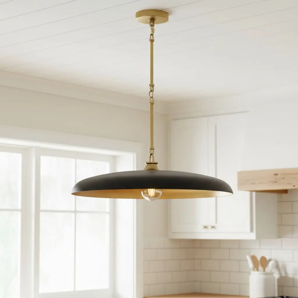 Modern Industrial Disc Metal Pendant Light for Kitchen Island Dining Room Café - Image 14