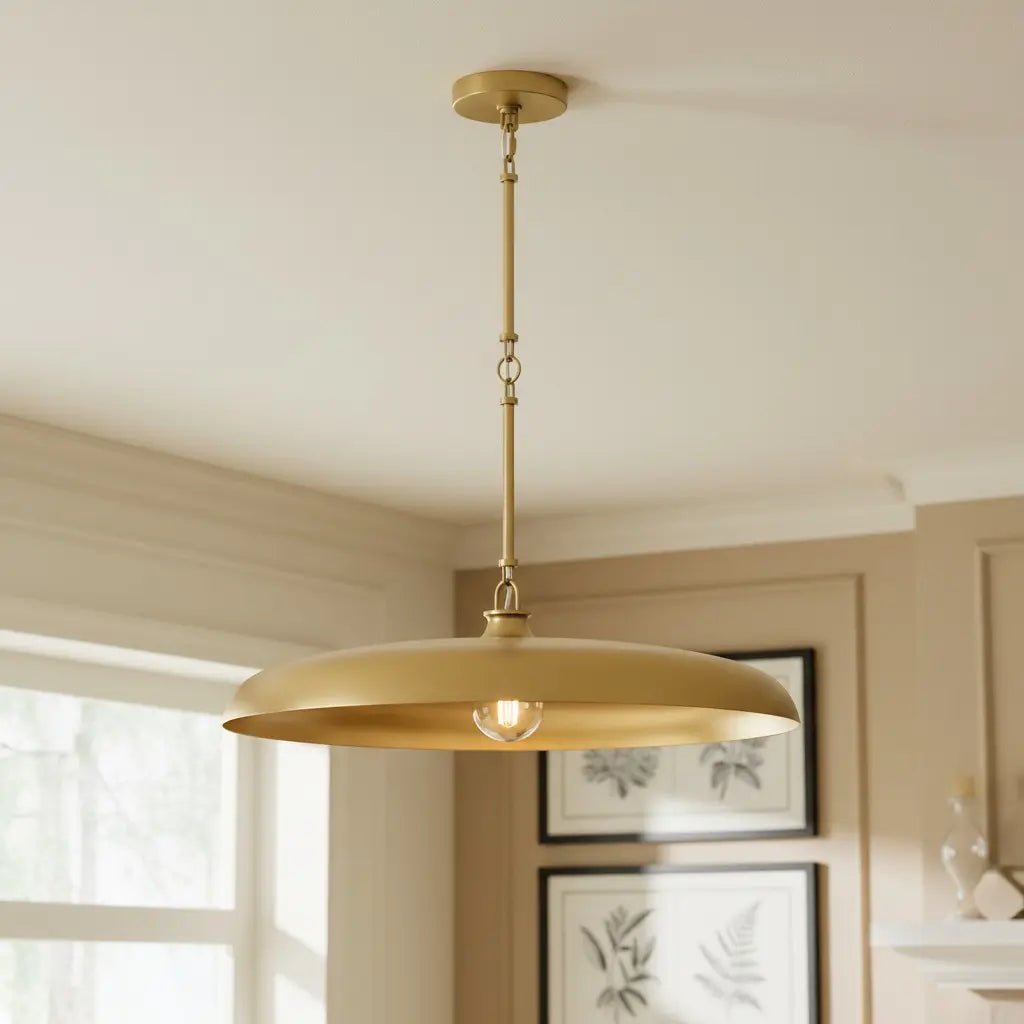 Modern Industrial Disc Metal Pendant Light for Kitchen Island Dining Room Café - Image 15