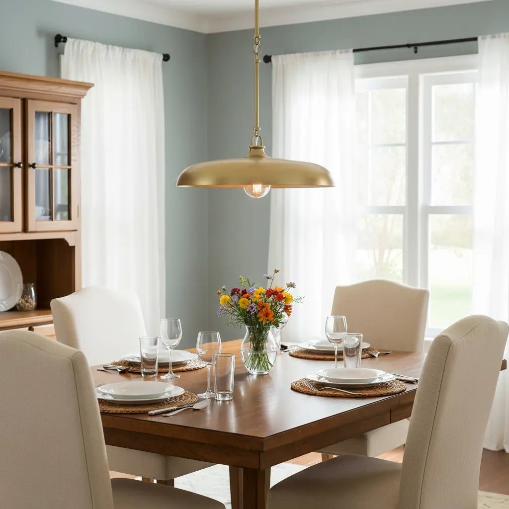 Modern Industrial Disc Metal Pendant Light for Kitchen Island Dining Room Café - Image 16