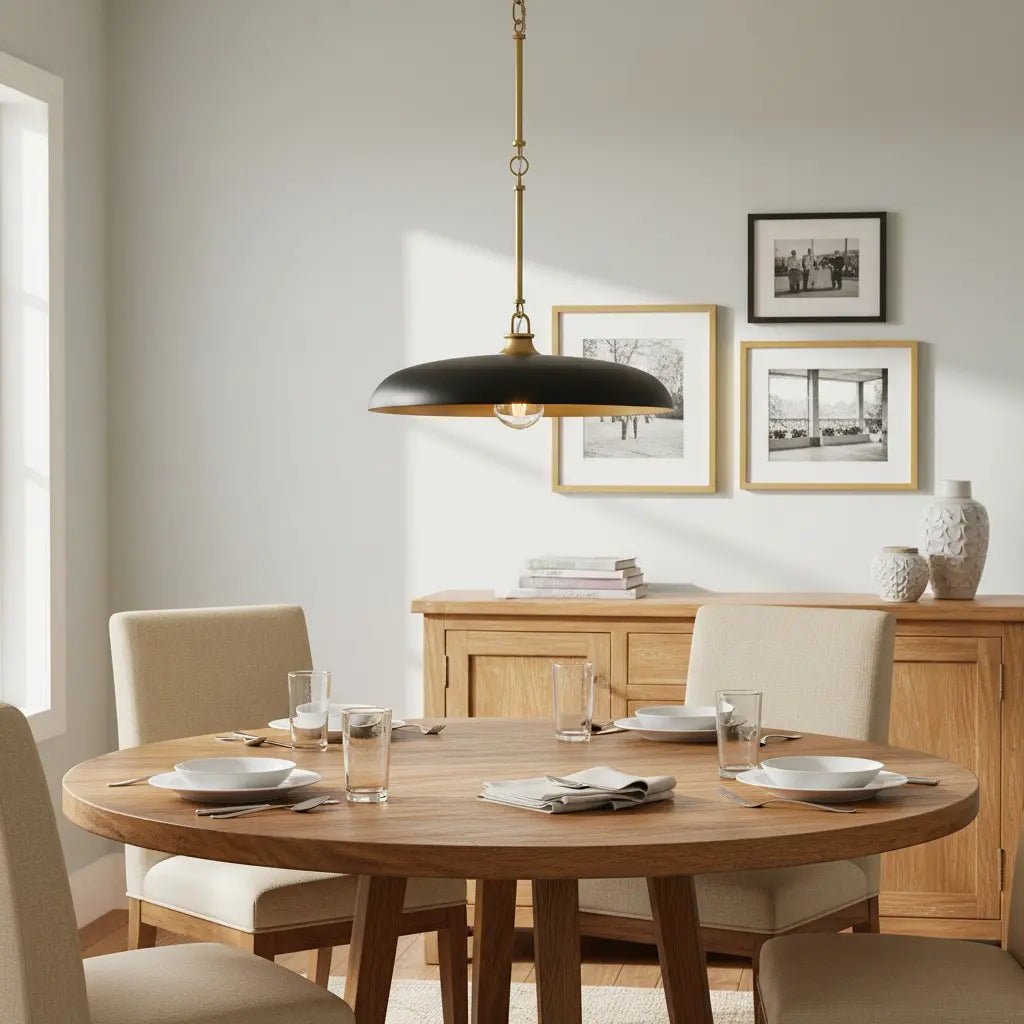 Modern Industrial Disc Metal Pendant Light for Kitchen Island Dining Room Café - Image 17