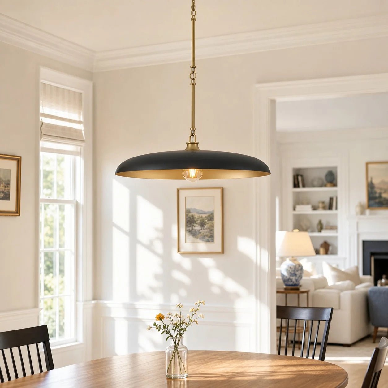 Modern Industrial Disc Metal Pendant Light for Kitchen Island Dining Room Café - Image 7