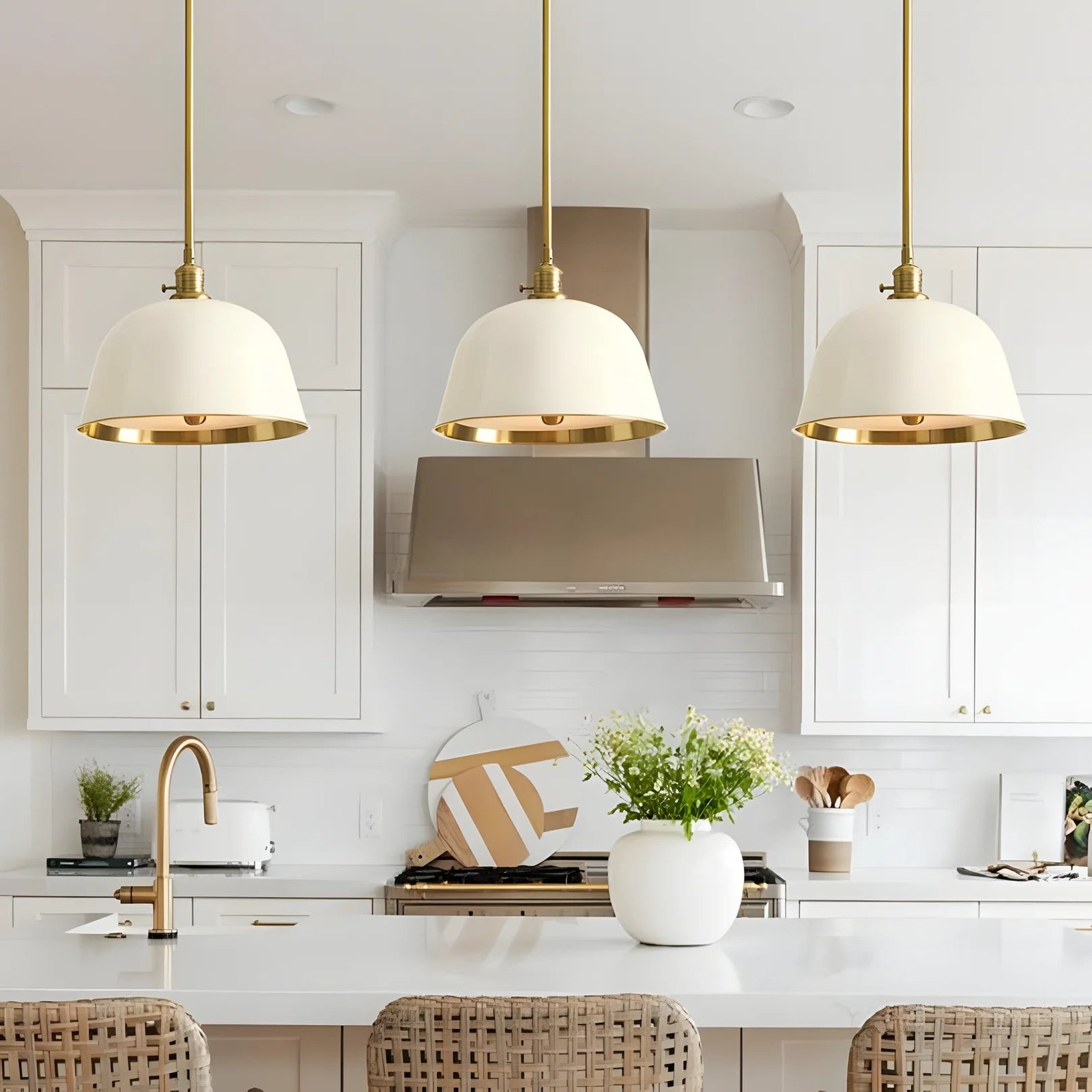 Modern Metal Bell Pendant Light for Kitchen Dining Room Farmhouse Workspace - Image 6