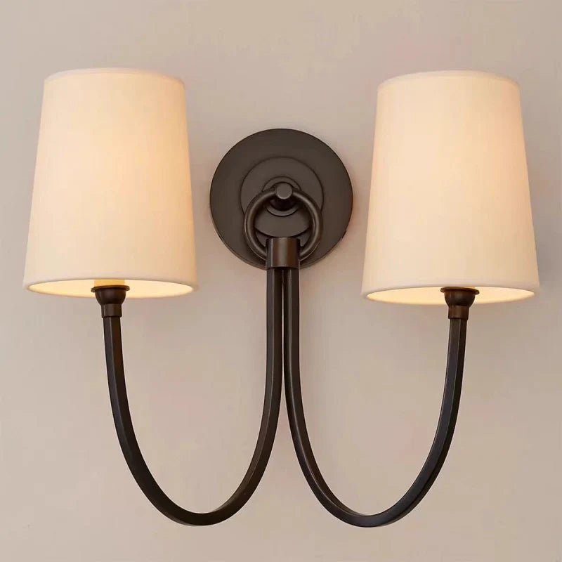 Modern Double Linen Shade Wall Sconce for Bedroom Hallway Vanity Living Room - Image 13
