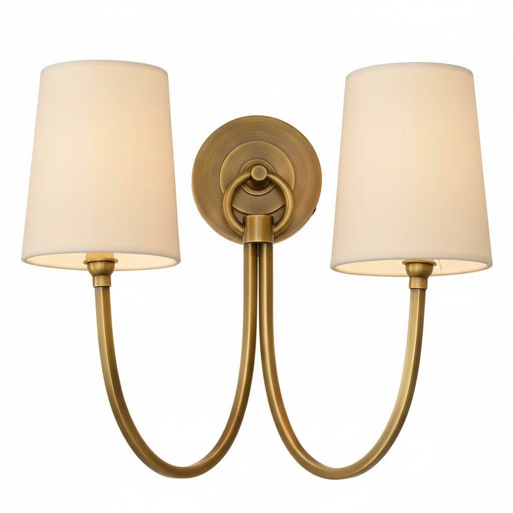 Modern Double Linen Shade Wall Sconce for Bedroom Hallway Vanity Living Room - Image 23