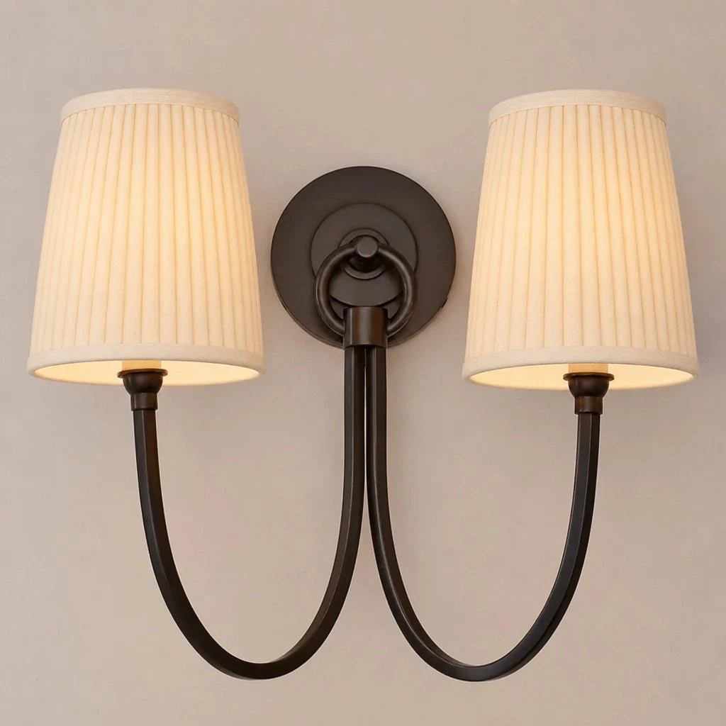 Modern Double Linen Shade Wall Sconce for Bedroom Hallway Vanity Living Room - Image 15