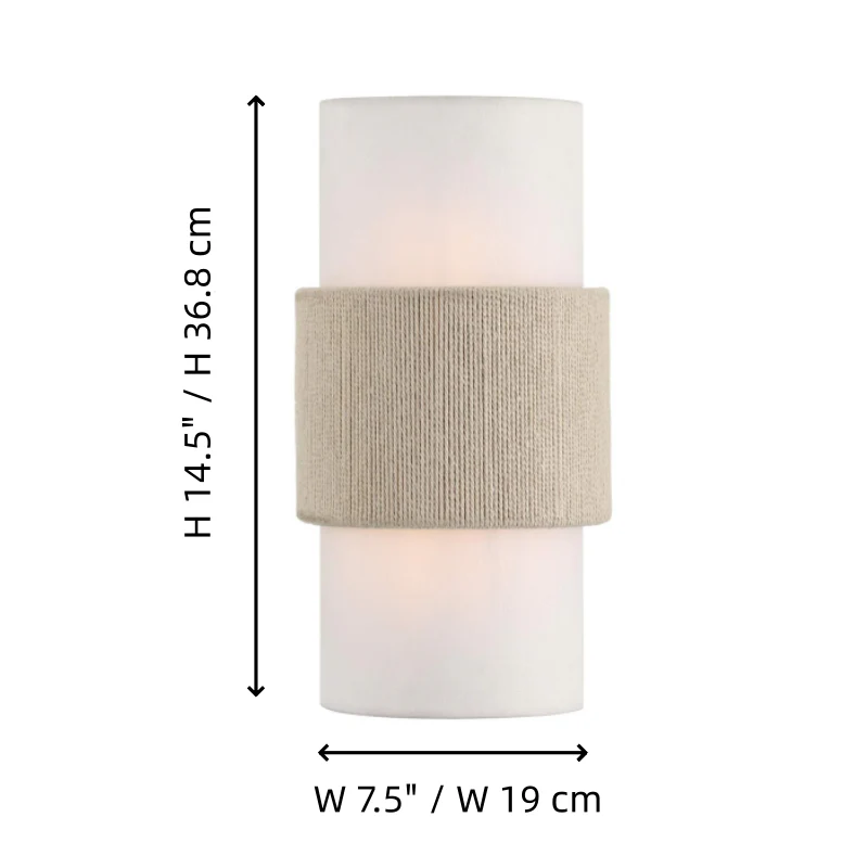 Nordic Minimalist Linen Cylindrical Wall Sconce for Bedroom Hallway Living Room - Image 14
