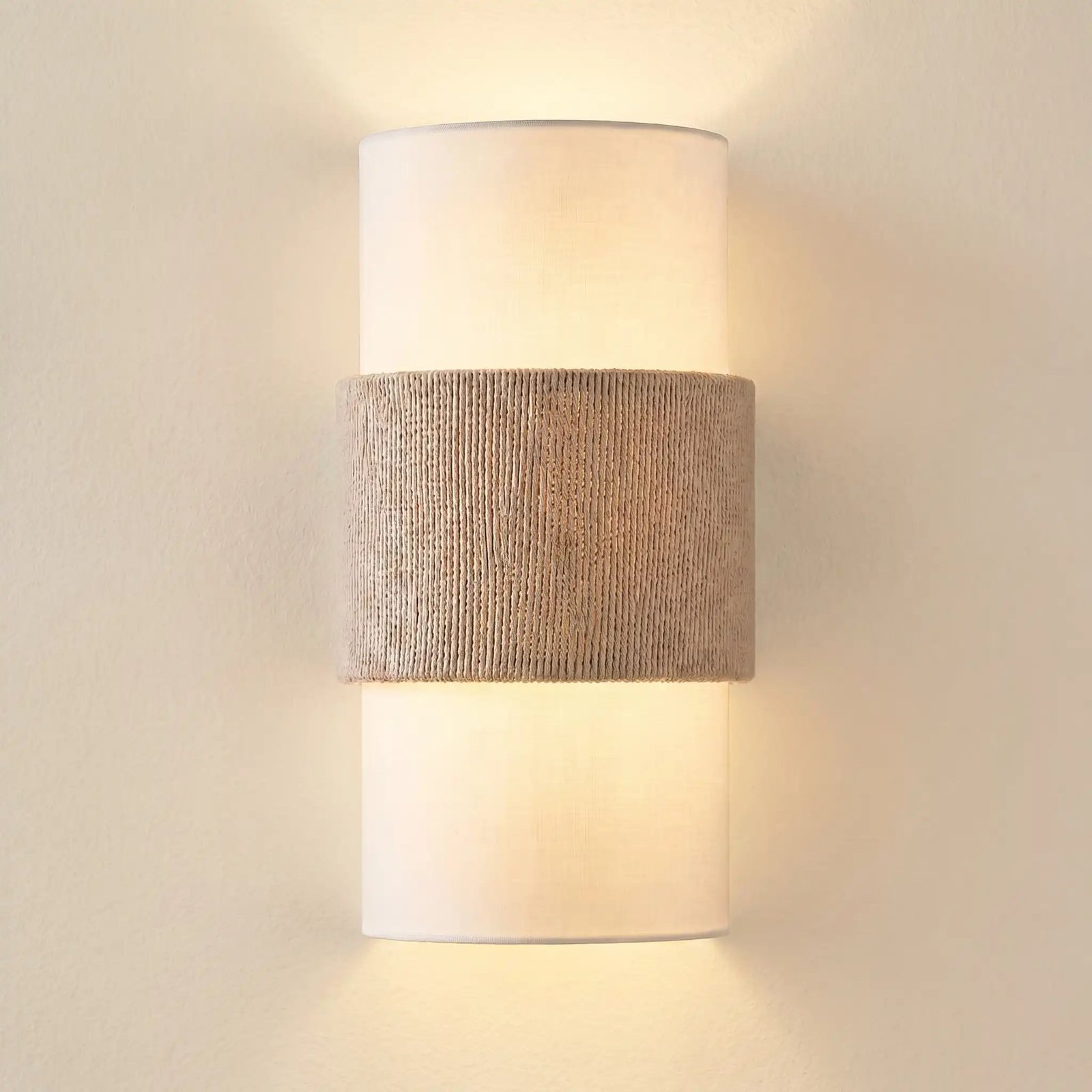 Nordic Minimalist Linen Cylindrical Wall Sconce for Bedroom Hallway Living Room - Image 6