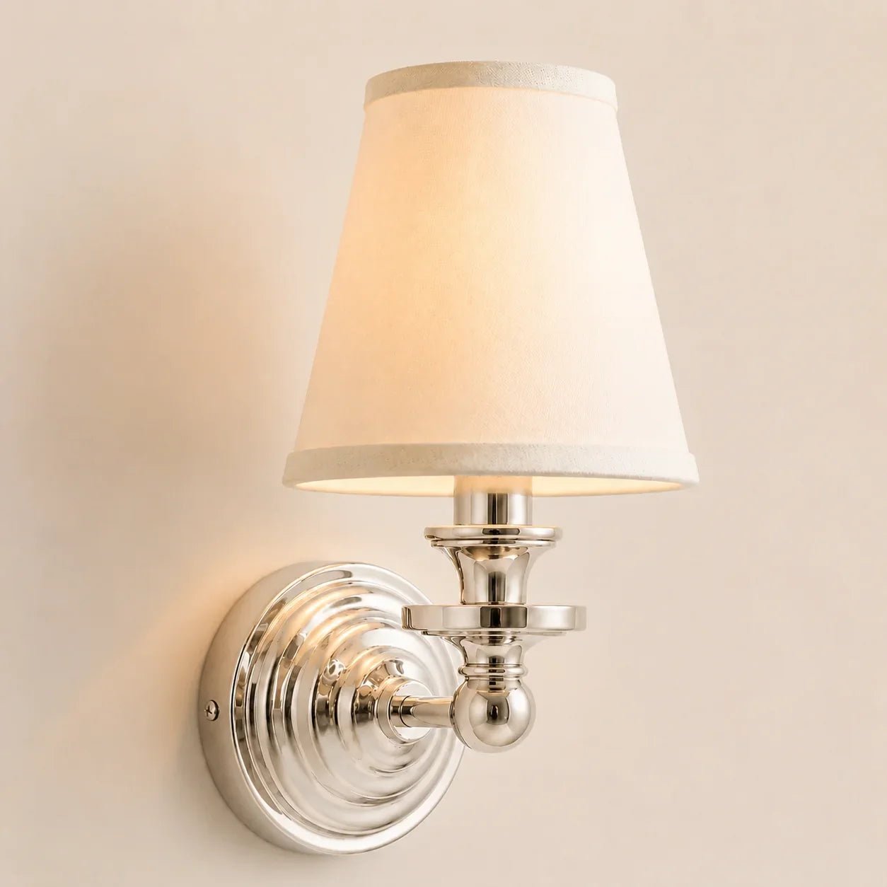 Retro Brass Linen Shade Wall Sconce for Bedroom Hallway Living Room Entryway - Image 19