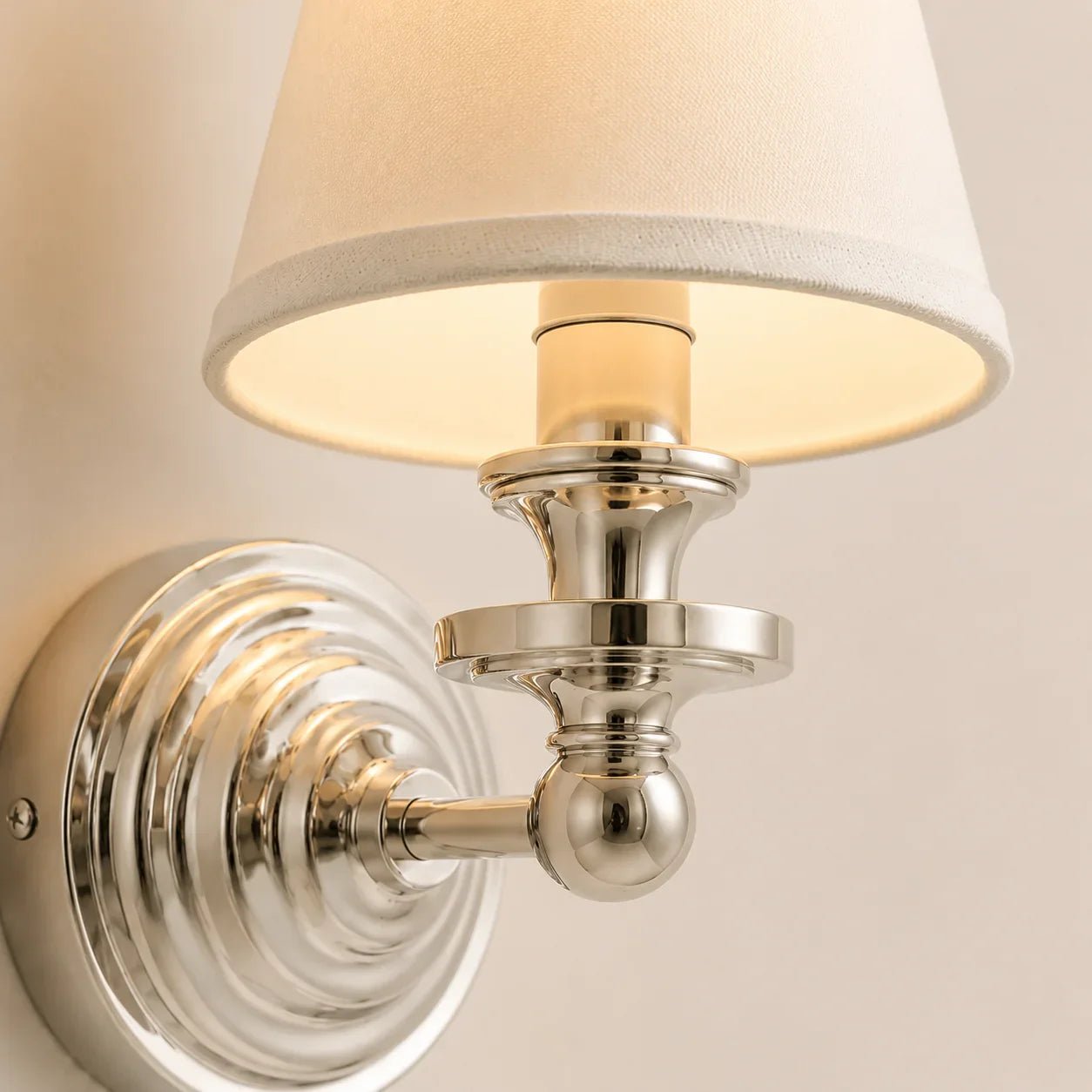 Retro Brass Linen Shade Wall Sconce for Bedroom Hallway Living Room Entryway - Image 24