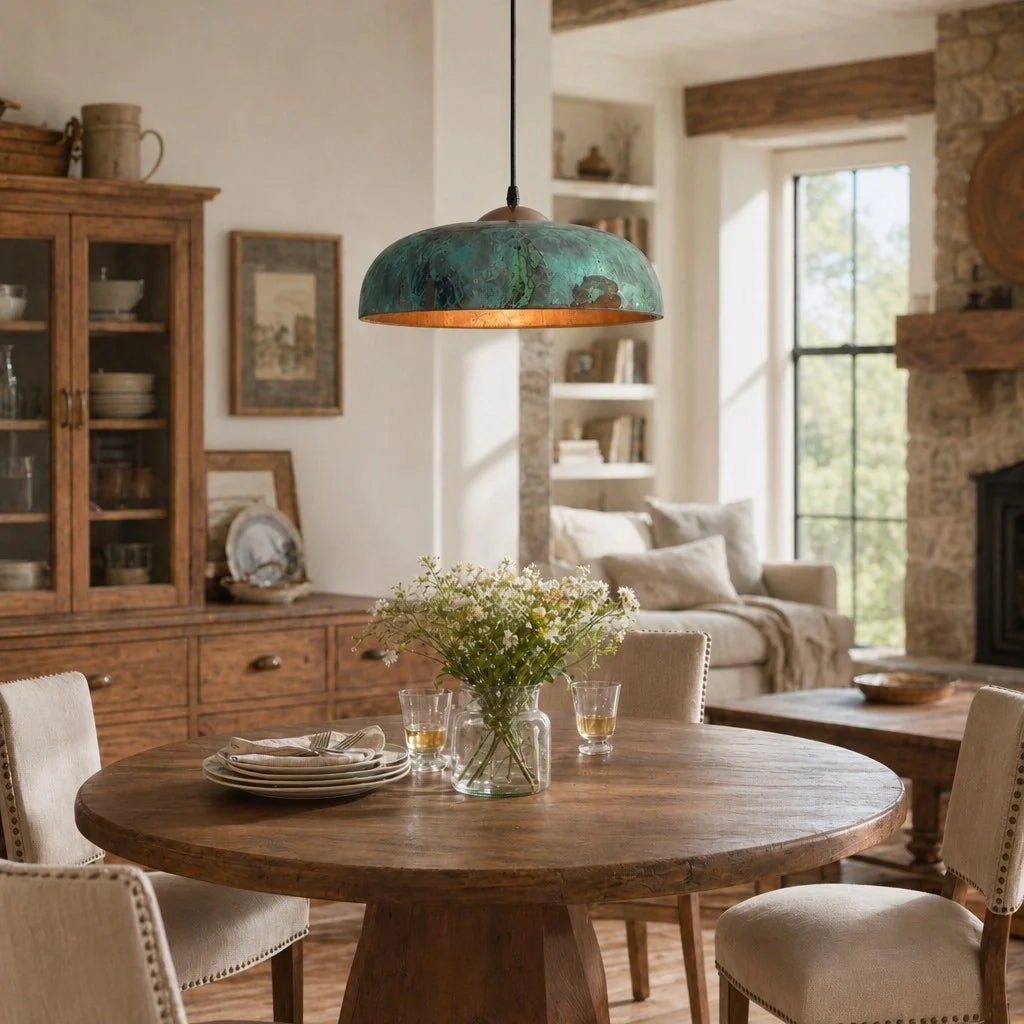 Rustic Vintage Metal Dome Pendant Light for Kitchen Dining Room Living Room Study - Image 3