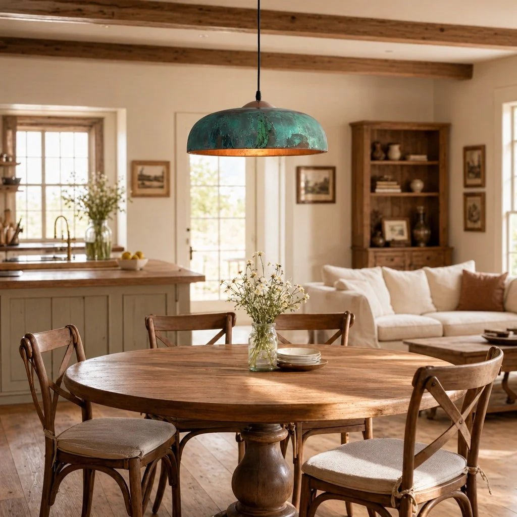 Rustic Vintage Metal Dome Pendant Light for Kitchen Dining Room Living Room Study - Image 4