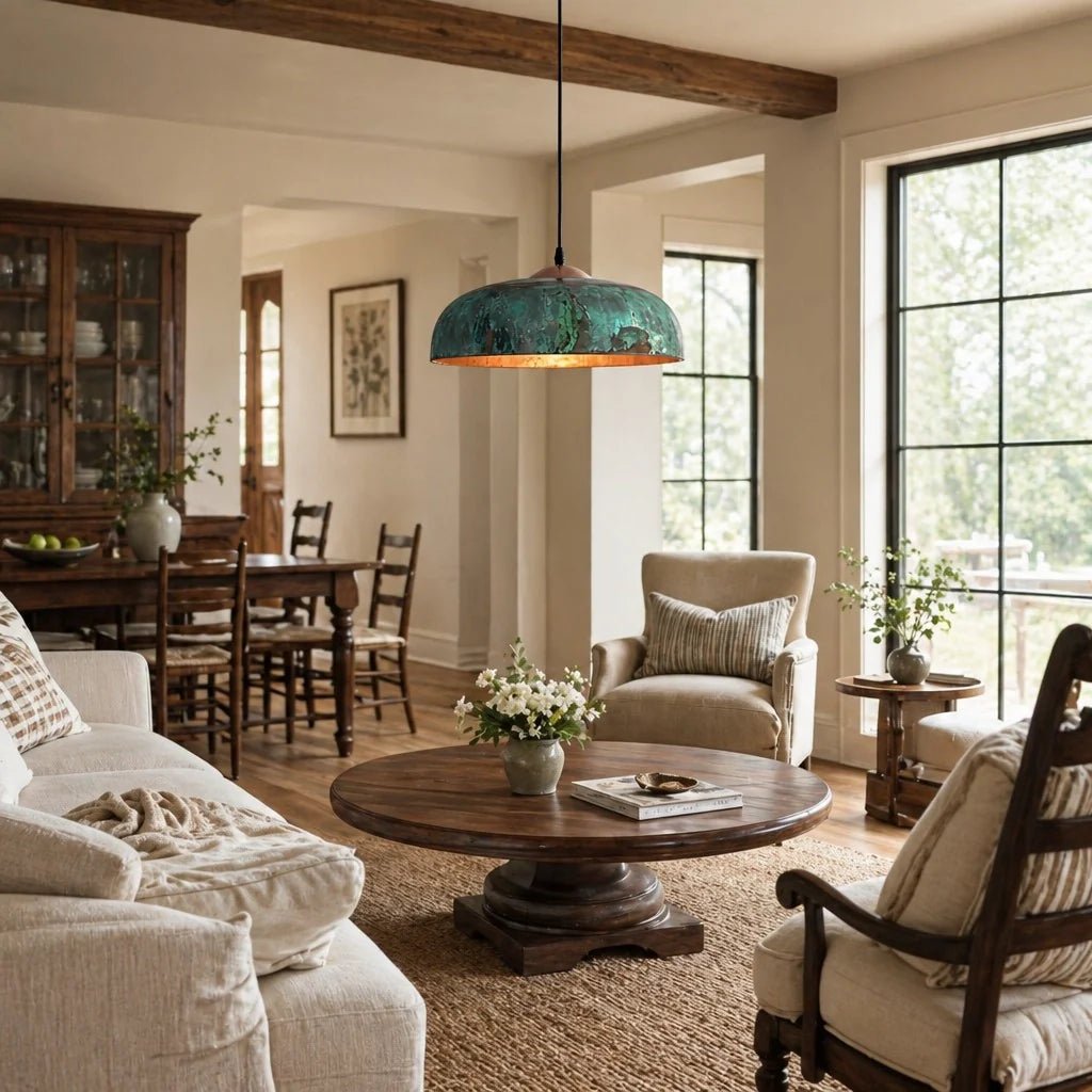 Rustic Vintage Metal Dome Pendant Light for Kitchen Dining Room Living Room Study - Image 7