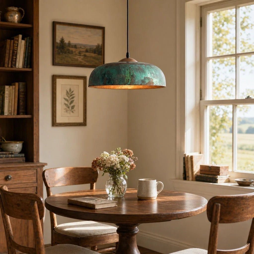 Rustic Vintage Metal Dome Pendant Light for Kitchen Dining Room Living Room Study - Image 8
