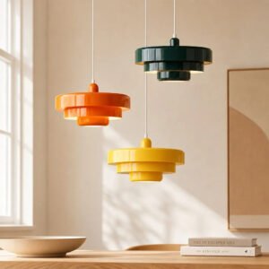 Scandinavian Triple Layer Disc Pendant Light for Kitchen Dining Room Studio