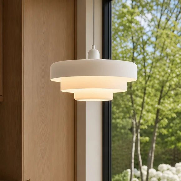 Scandinavian Triple Layer Disc Pendant Light for Kitchen Dining Room Studio - Image 7