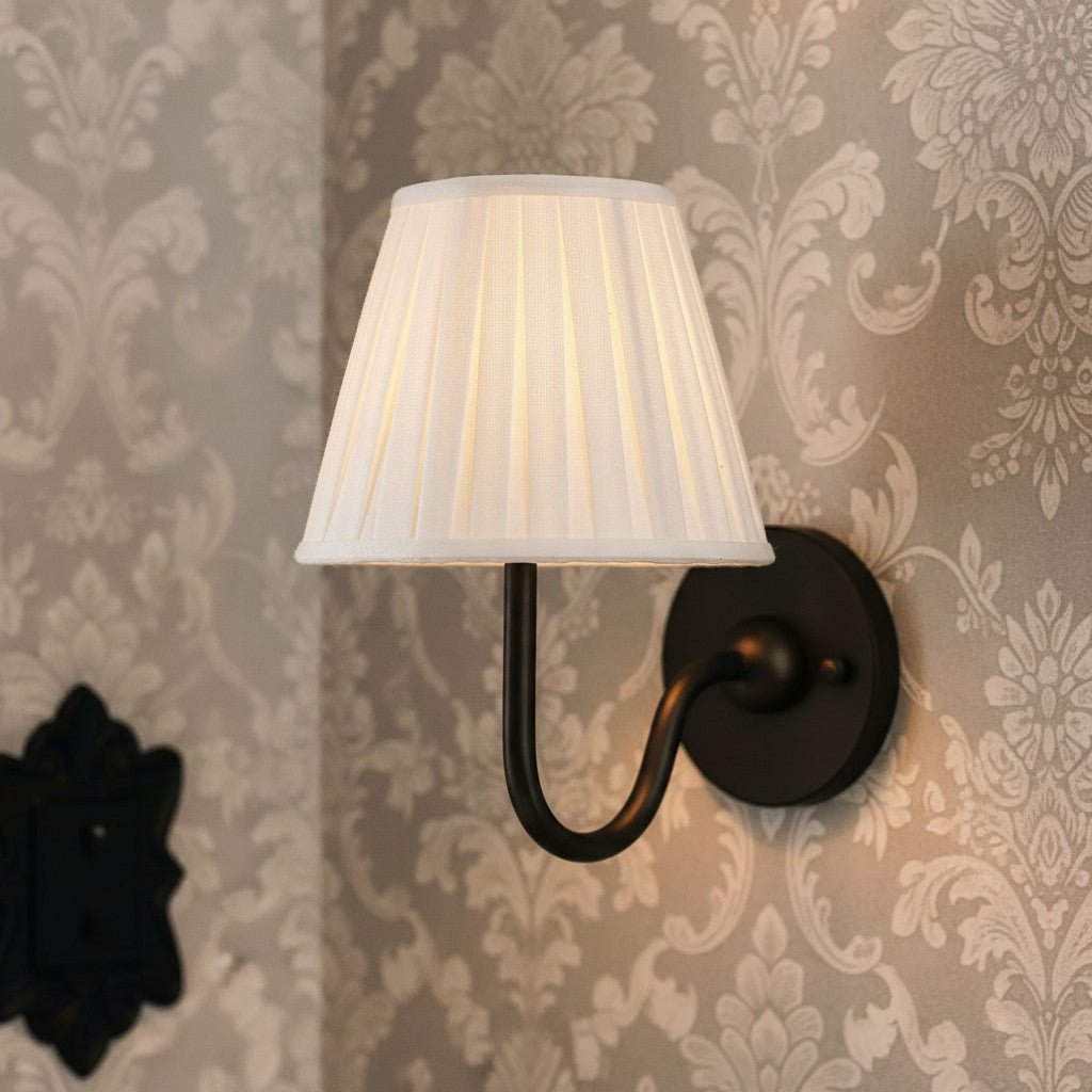 Traditional Pleated Fabric Wall Sconce for Bedroom Hallway Reading Room Living Room - Image 7