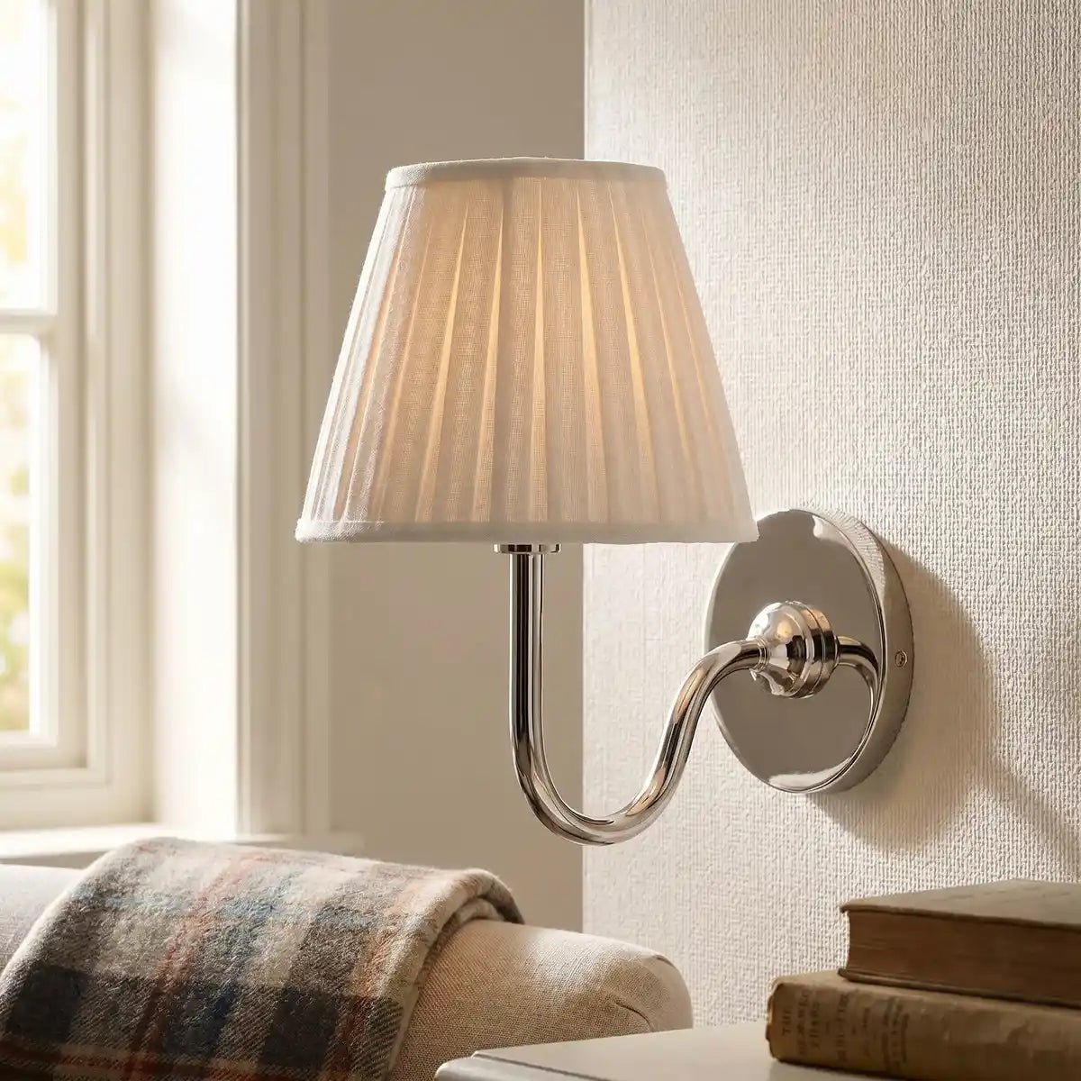 Traditional Pleated Fabric Wall Sconce for Bedroom Hallway Reading Room Living Room - Image 10