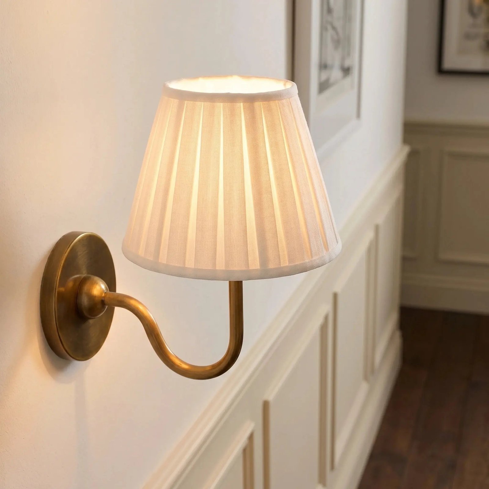 Traditional Pleated Fabric Wall Sconce for Bedroom Hallway Reading Room Living Room - Image 16