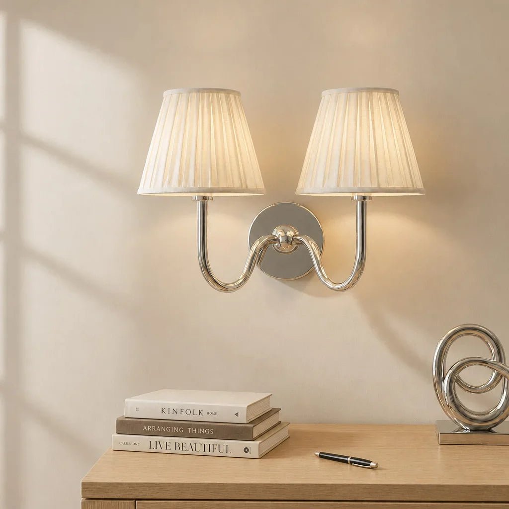 Traditional Pleated Fabric Wall Sconce for Bedroom Hallway Reading Room Living Room - Image 25