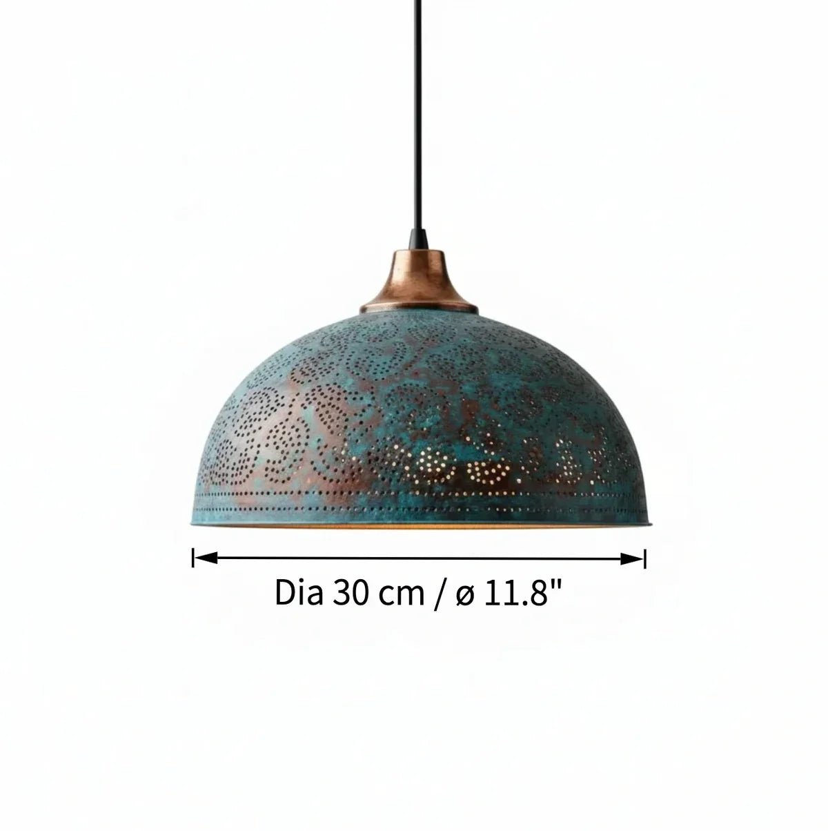 Vintage Rustic Copper Dome Pendant Light for Kitchen Dining Room Entryway Living Room - Image 10