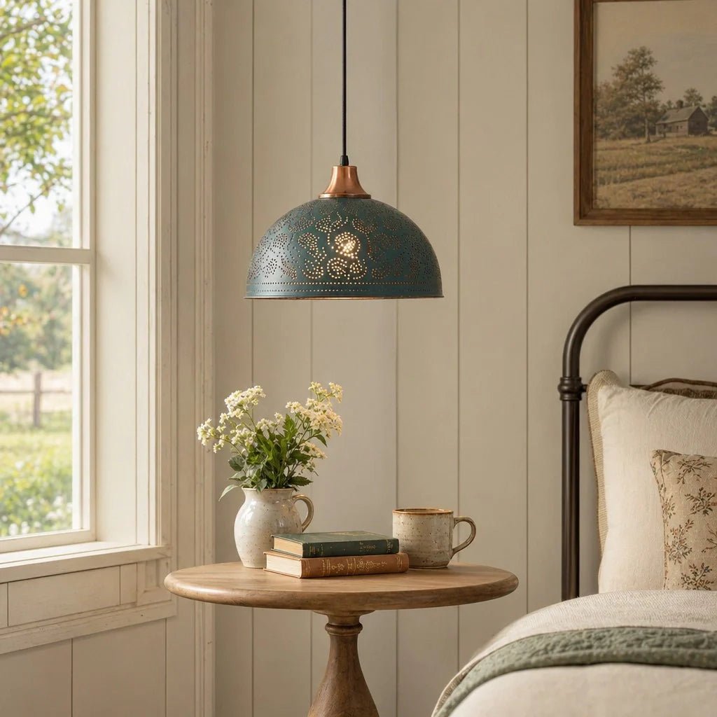 Vintage Rustic Copper Dome Pendant Light for Kitchen Dining Room Entryway Living Room - Image 6