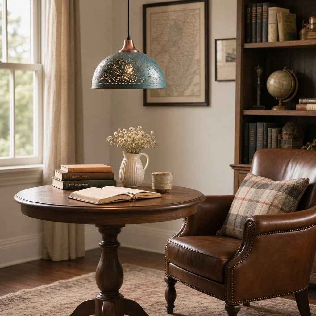 Vintage Rustic Copper Dome Pendant Light for Kitchen Dining Room Entryway Living Room - Image 8