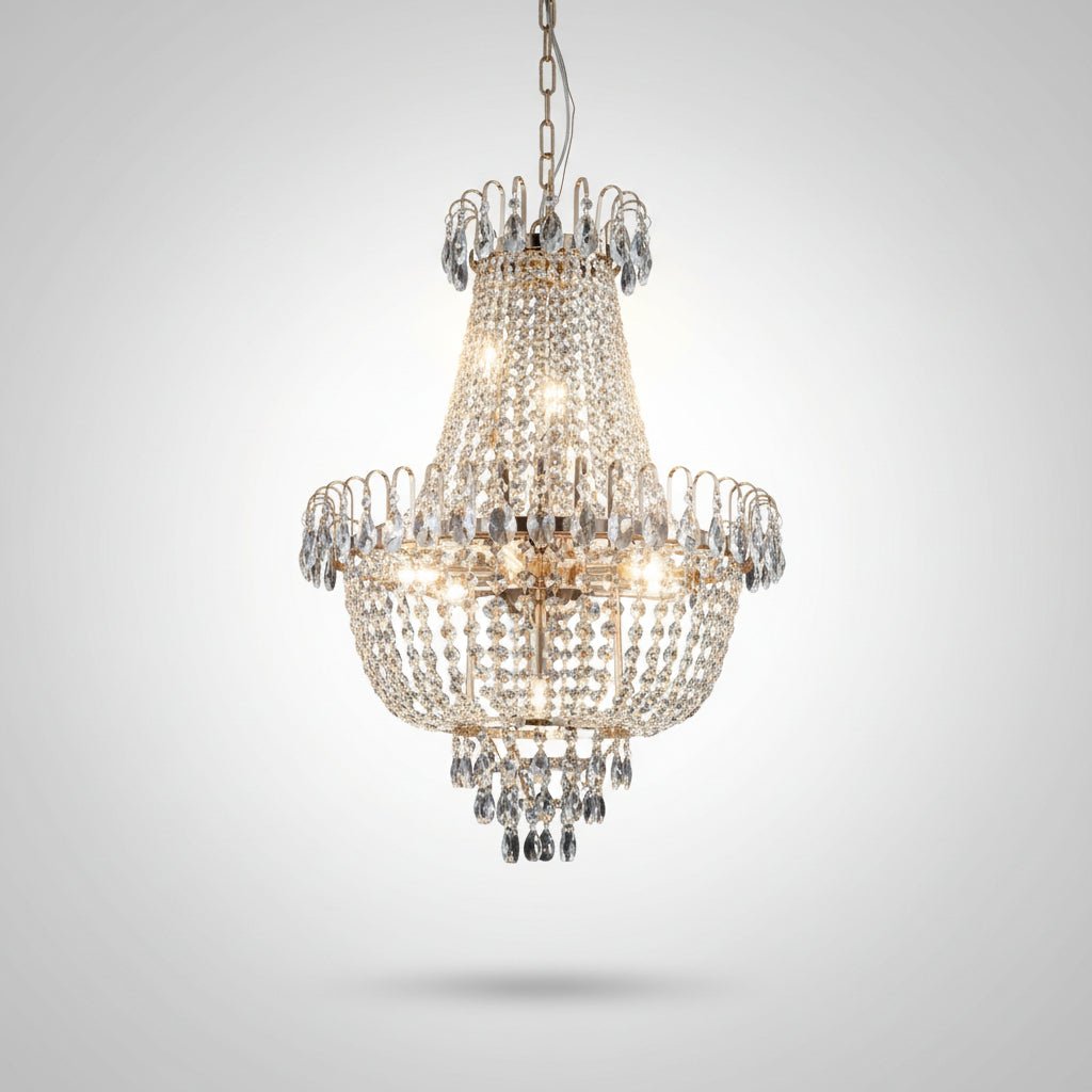 Large Gold Crystal Chandelier Modern Ceiling Light Fixture for Living Room Dining Room Hallway Bedroom - Image 3