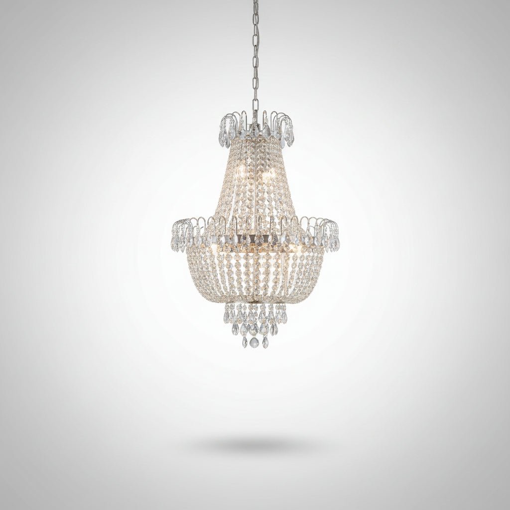 Large Gold Crystal Chandelier Modern Ceiling Light Fixture for Living Room Dining Room Hallway Bedroom