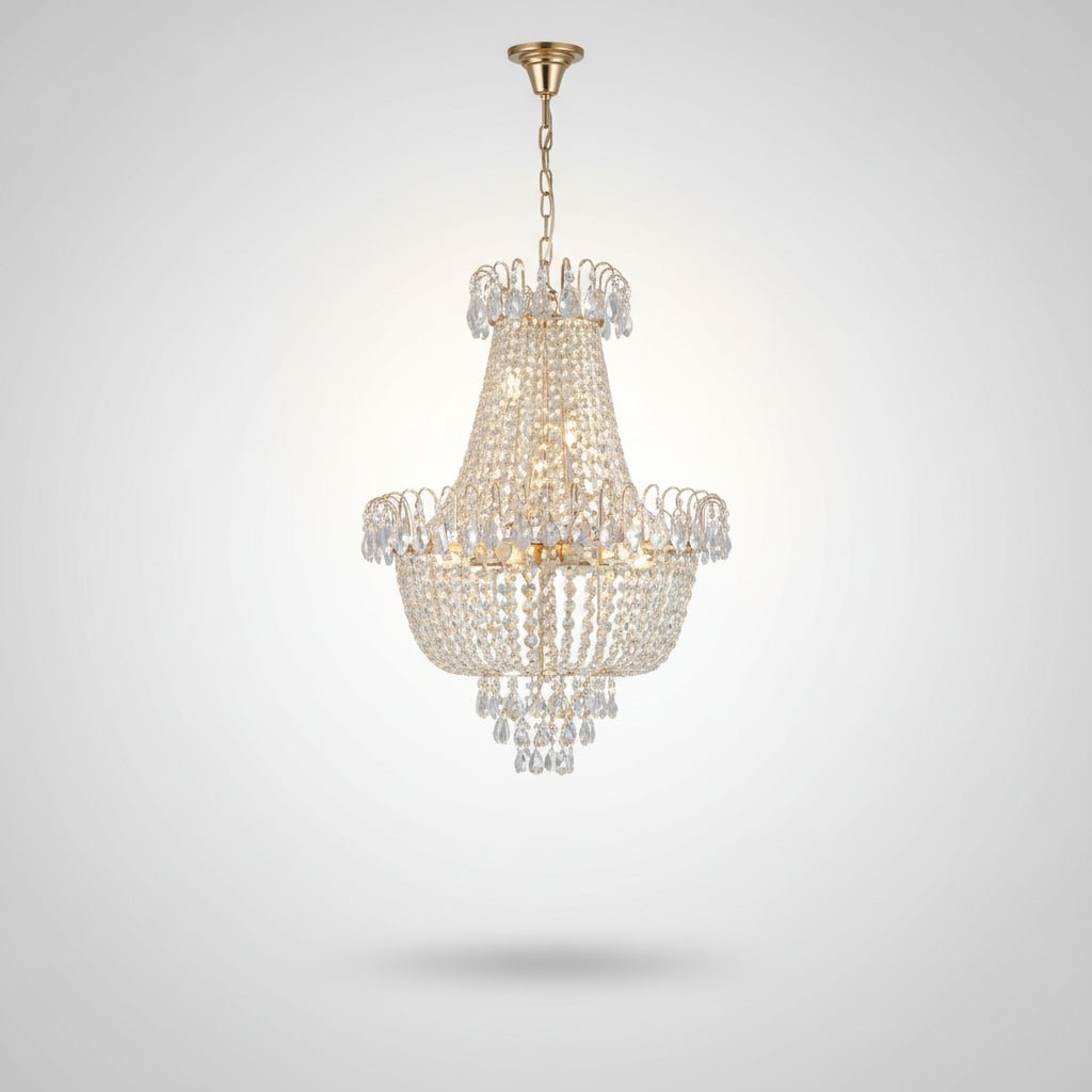 Large Gold Crystal Chandelier Modern Ceiling Light Fixture for Living Room Dining Room Hallway Bedroom - Image 2